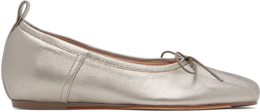 плаття Simone Rocha Simone Rocha Classic Pleated Ballerina Flats Металік | RMP23 0797