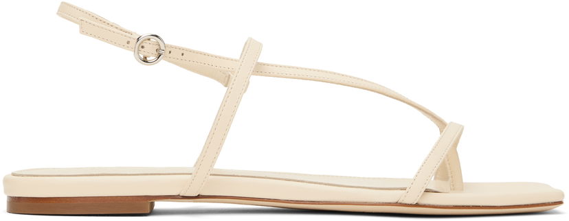 Аксесуари Aeyde Aeyde Ella Leather Toe-Post Sandals бежевий | A11-FS-BERS8MFL-0121-100-007