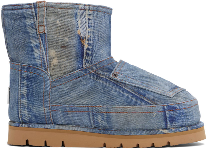 Пальто Acne Studios Acne Studios Printed Low Boots Синій | BD0328-