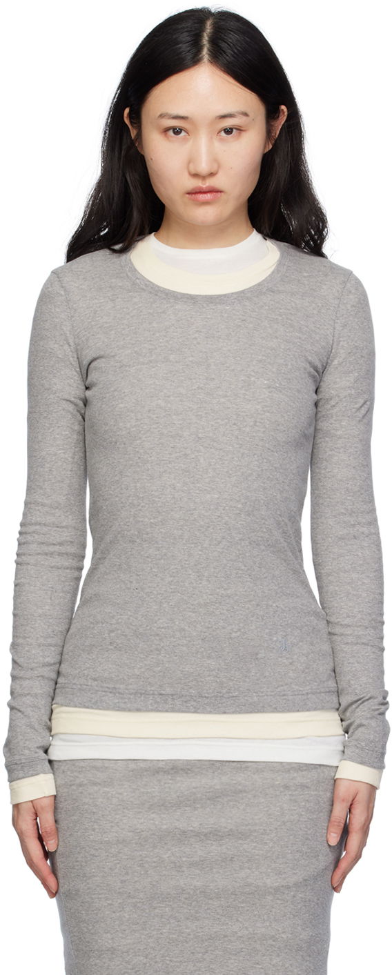 Футболка Jil Sander Layered T-Shirt Сірий | J40FV0104_JTN357
