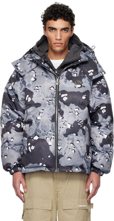 Пуховик AAPE by A Bathing Ape AAPE by A Bathing Ape Aape 29.5 Main Camo Down Jacket Сірий | AAPDNM7666XXNBKG, 0