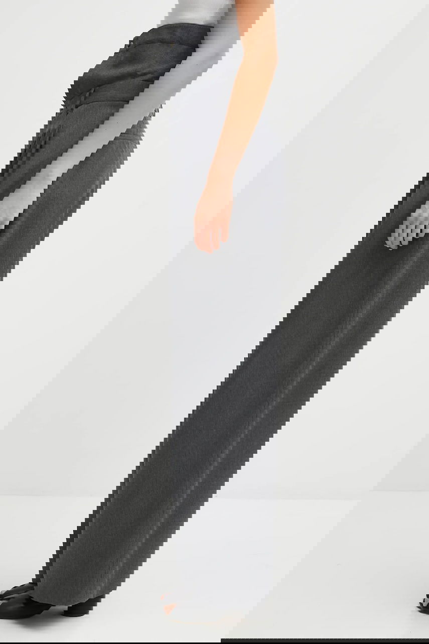 Штани JW Anderson JW Anderson Fold Over High Waist Wide Leg Trousers Сірий | TR0414.PG1821, 1