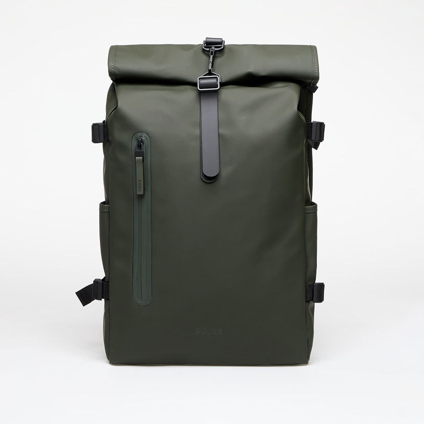 Рюкзак Rains Rolltop Rucksack Large W3 Green чорний | 14590 03 Green