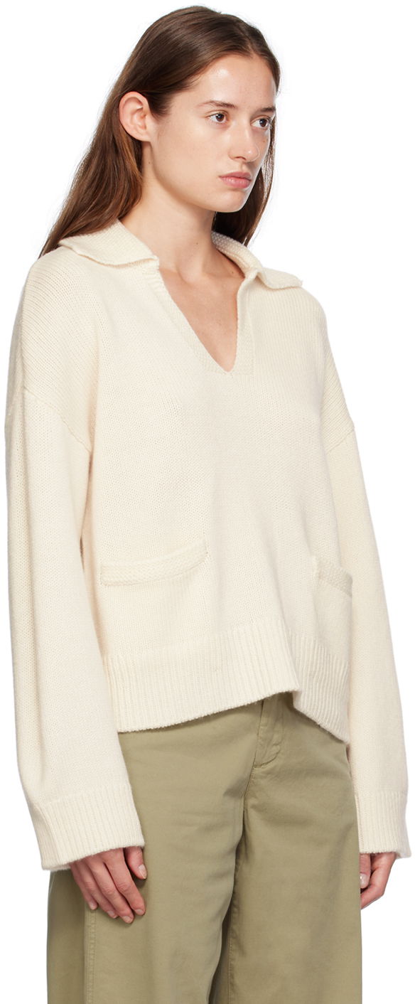 Cветр rag & bone rag & bone Danica Polo Sweater білий | WAS24F003CA03, 1