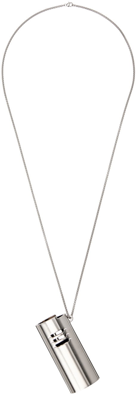 Кольє Rick Owens Silver Porterville Lighter Holder Charm Necklace Сірий | RJ0000092 MMA