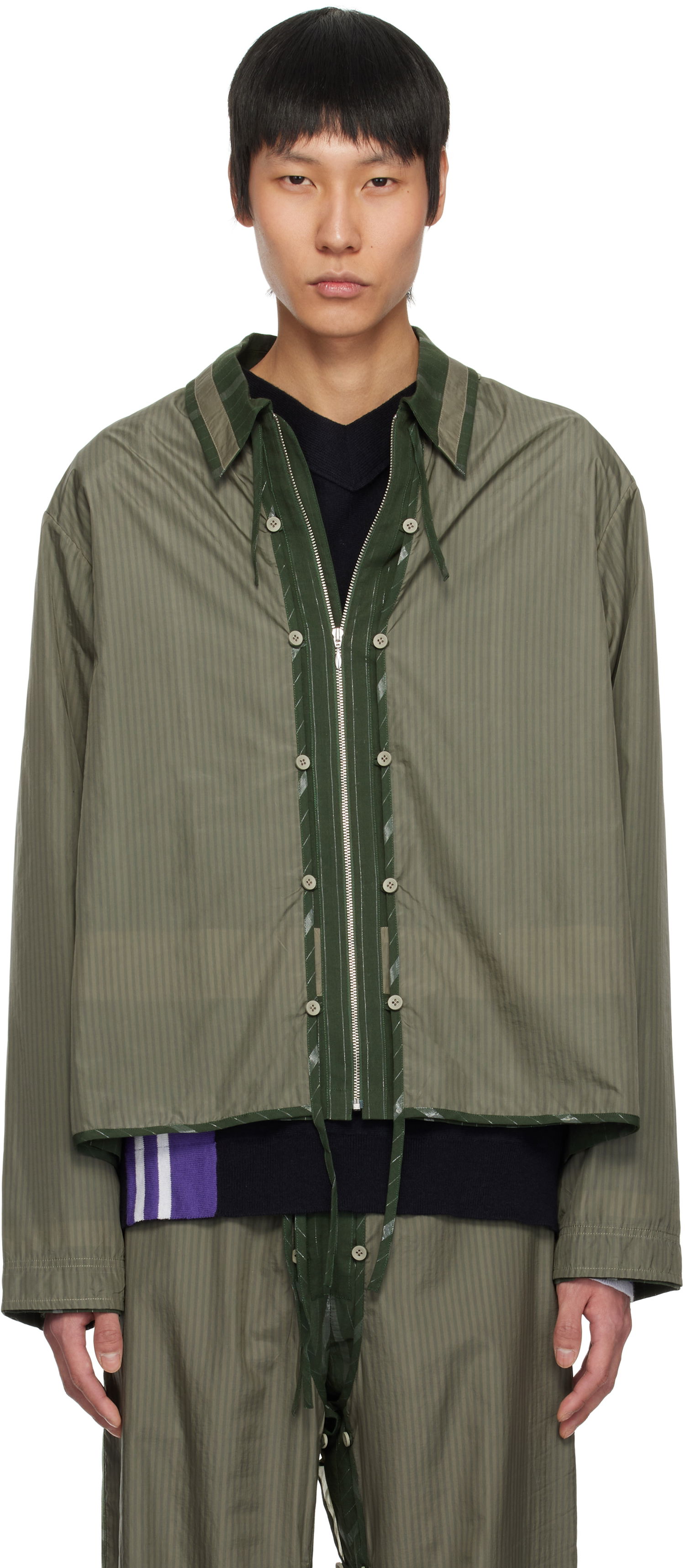 Сорочка Craig Green Craig Green Layered Shell Jacket Зелений | CGSS25CWOSHI54, 0