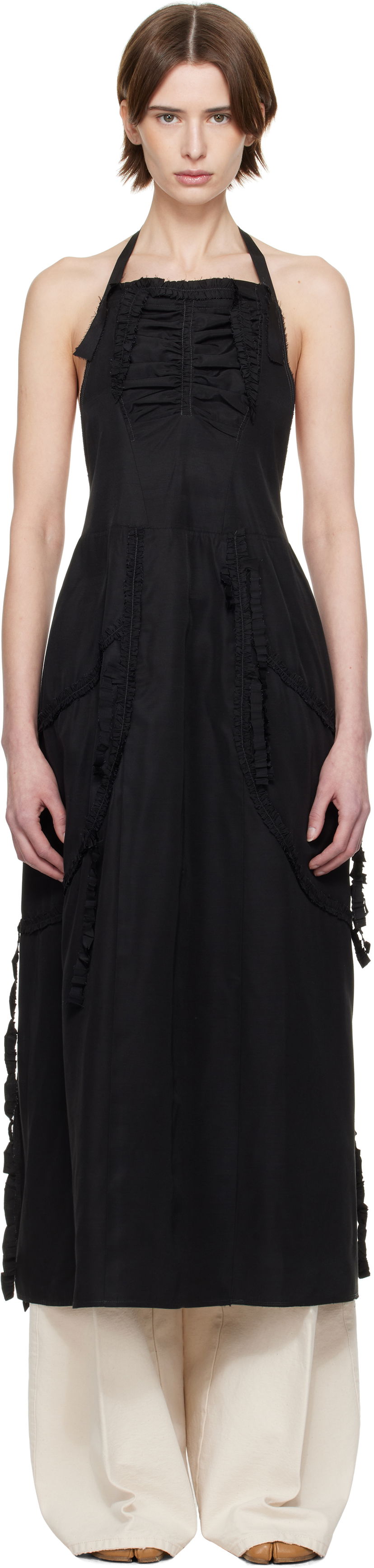 плаття Maison Margiela Maison Margiela Apron Midi Dress чорний | S51TH0091 M35381