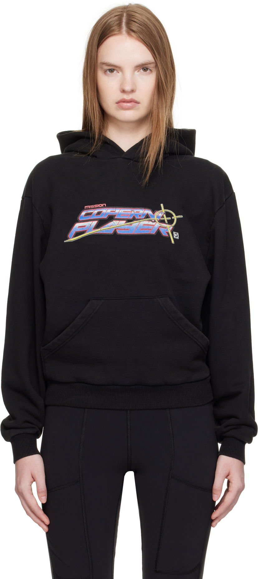 Світшоти Coperni Coperni Slogan Graphic Hoodie чорний | COPJS15PF5018