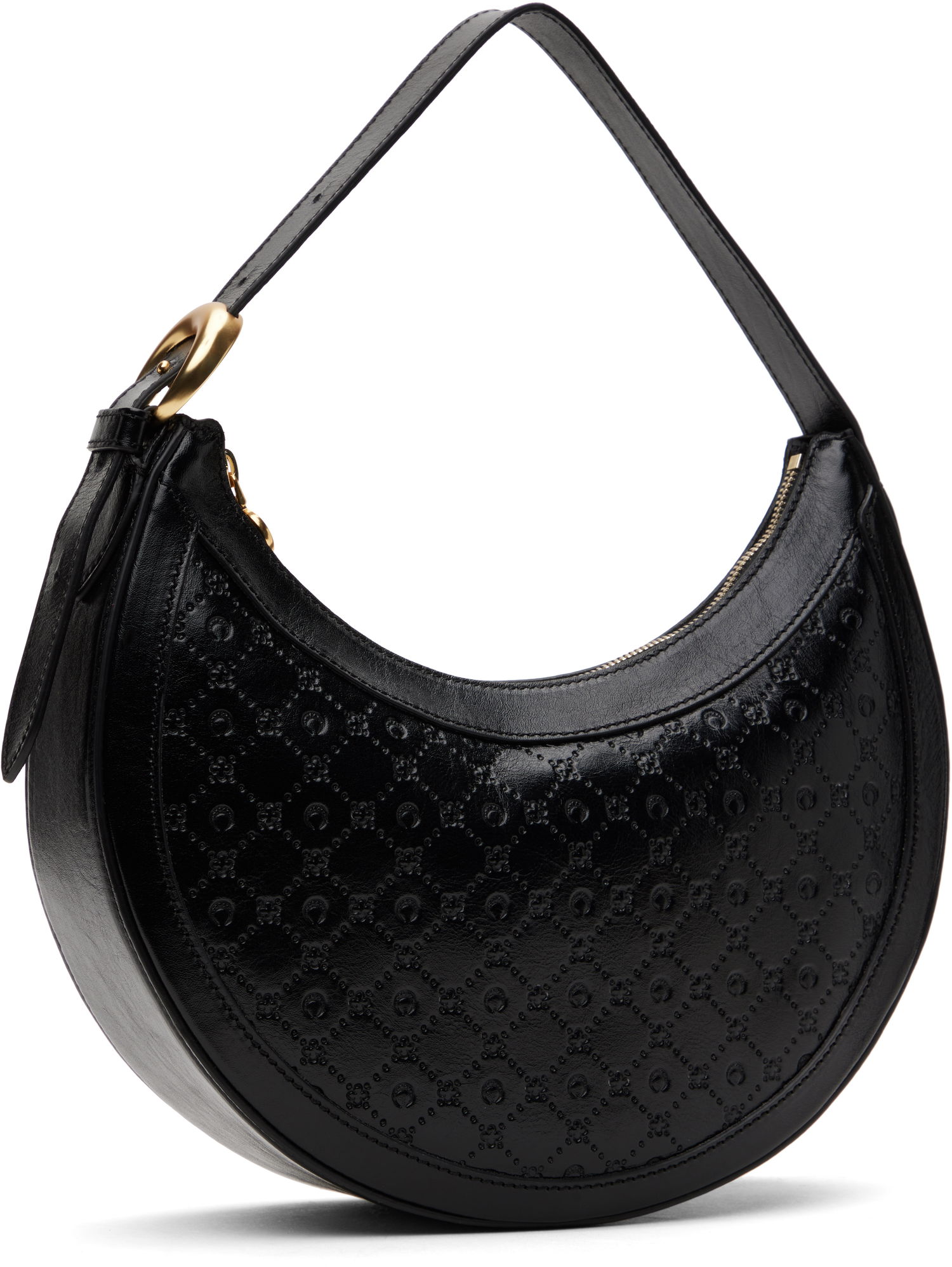 Сумочка Marine Serre Marine Serre Moonogram Embossed Leather Eclips Bag чорний | WBA020A CLEA0051, 1