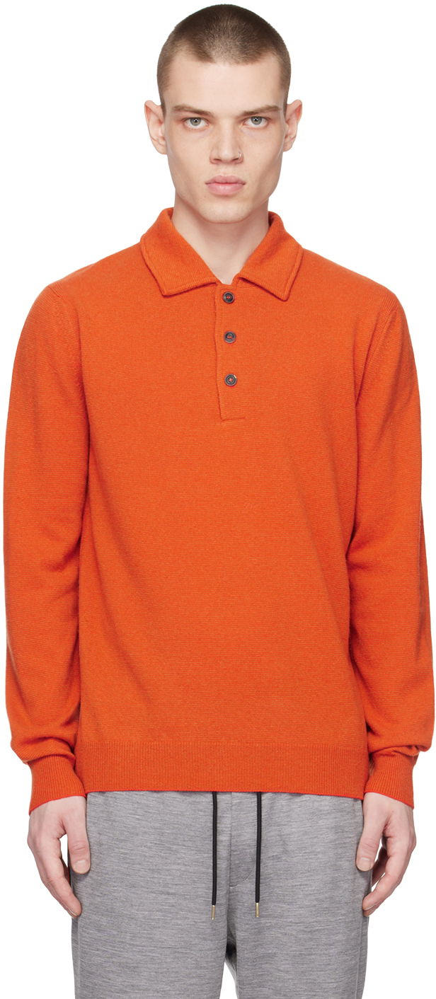 Cветр Paul Smith Paul Smith Three-Button Polo Помаранчевий | M1R-826X-K01950-16