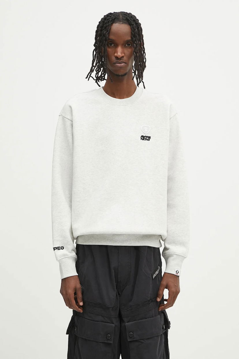 Світшоти AAPE by A Bathing Ape AAPE Now Crew Neck Sweatshirt Сірий | AAPSWMB321XAN