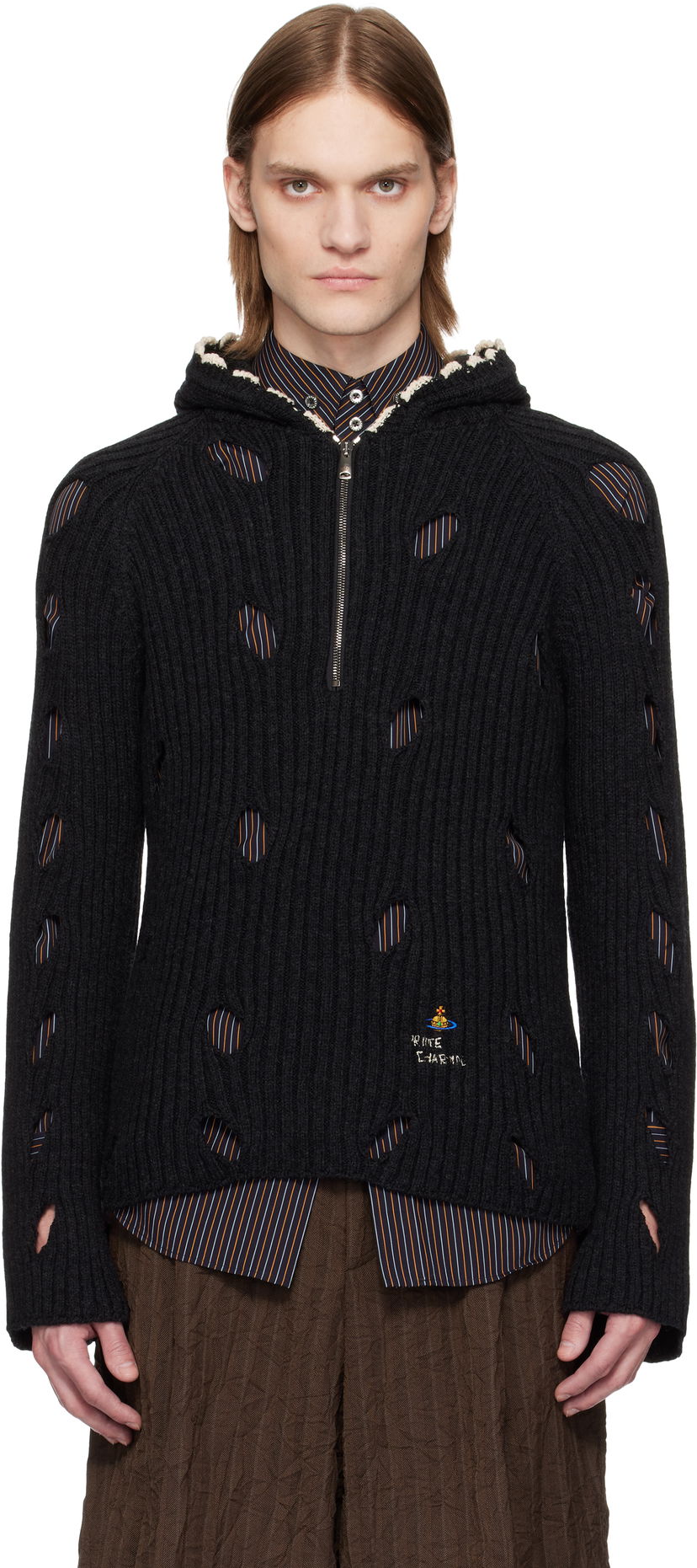 Cветр Vivienne Westwood Vivienne Westwood Slash Hoodie чорний | 38030051-Y003H-