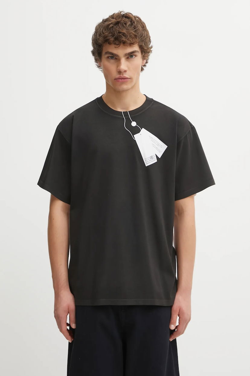 Футболка Maison Margiela MM6 Maison Margiela Cotton Graphic T-Shirt чорний | SH2GC0029.M20048.100