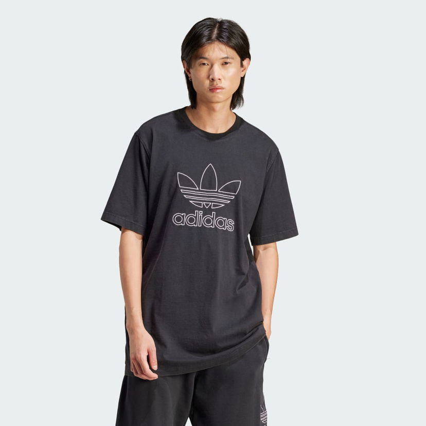Футболка adidas Originals Adicolor Outline Trefoil T-shirt чорний | IU2347