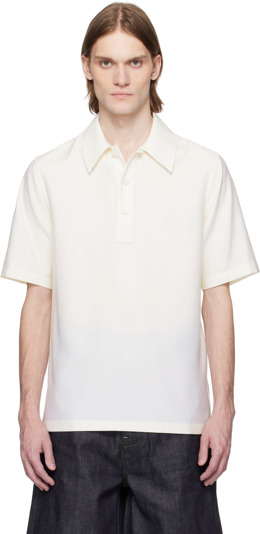 Сорочка поло Jil Sander Jil Sander Virgin Wool Polo білий | J21DL0223_J40224