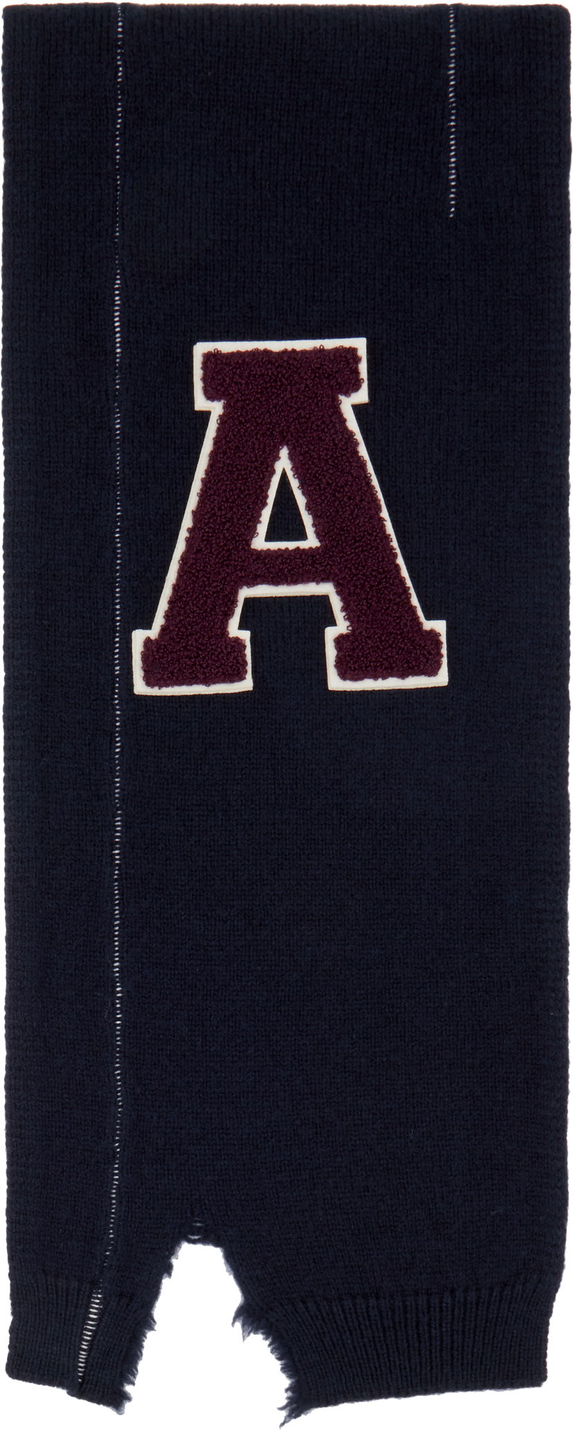 Шарф Ambush Knit Letter Appliqué Scarf Синій | BWMA002F24KNI0014628