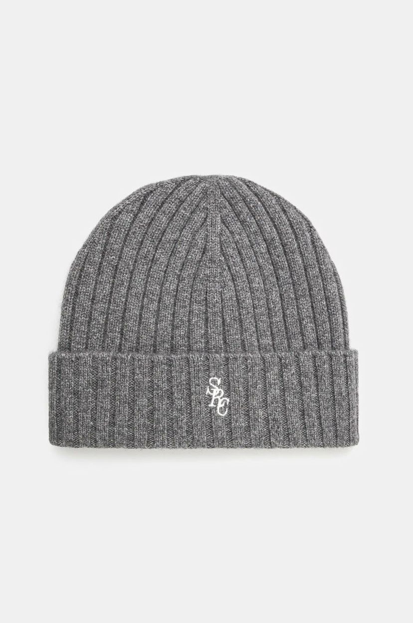 Шапка Sporty & Rich SRC Wool Cashmere Beanie Сірий | AC066506302GY03