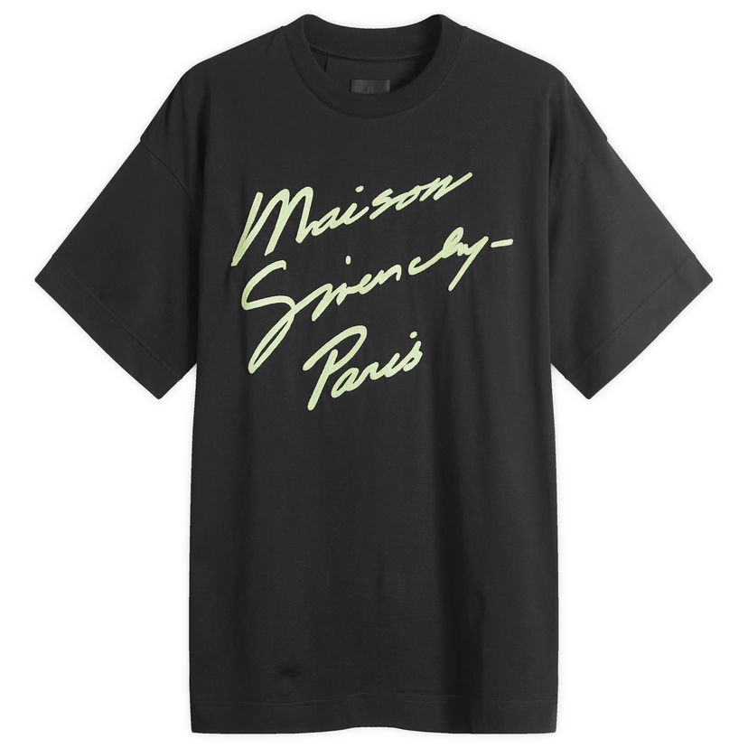 Футболка Givenchy Script Logo Regular Fit T-Shirt чорний | BM71MG3YPH-013
