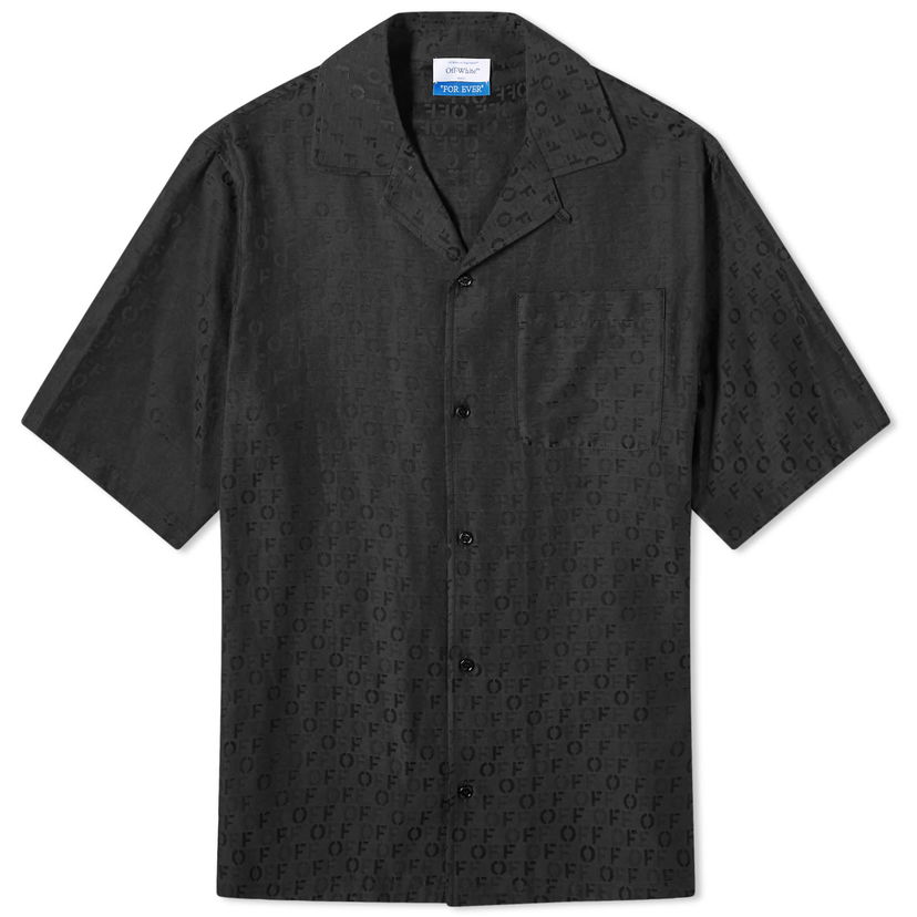 Сорочка Off-White Silk Logo Vacation Shirt чорний | OMGG004C99FAB0011000