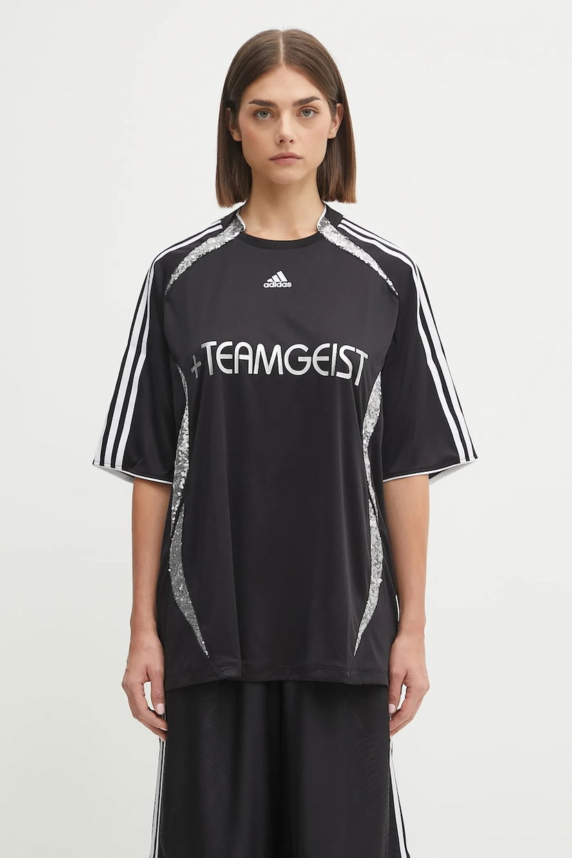 Футболка adidas Originals adidas Originals Oversized +Teamgeist Jersey T-Shirt чорний | KE9792