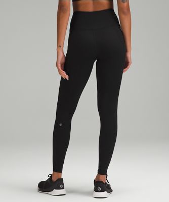 Легінси lululemon Fast and Free High-Waisted Fleece Pockets Leggings 71 cm Size 10 чорний | prod11530529, 8
