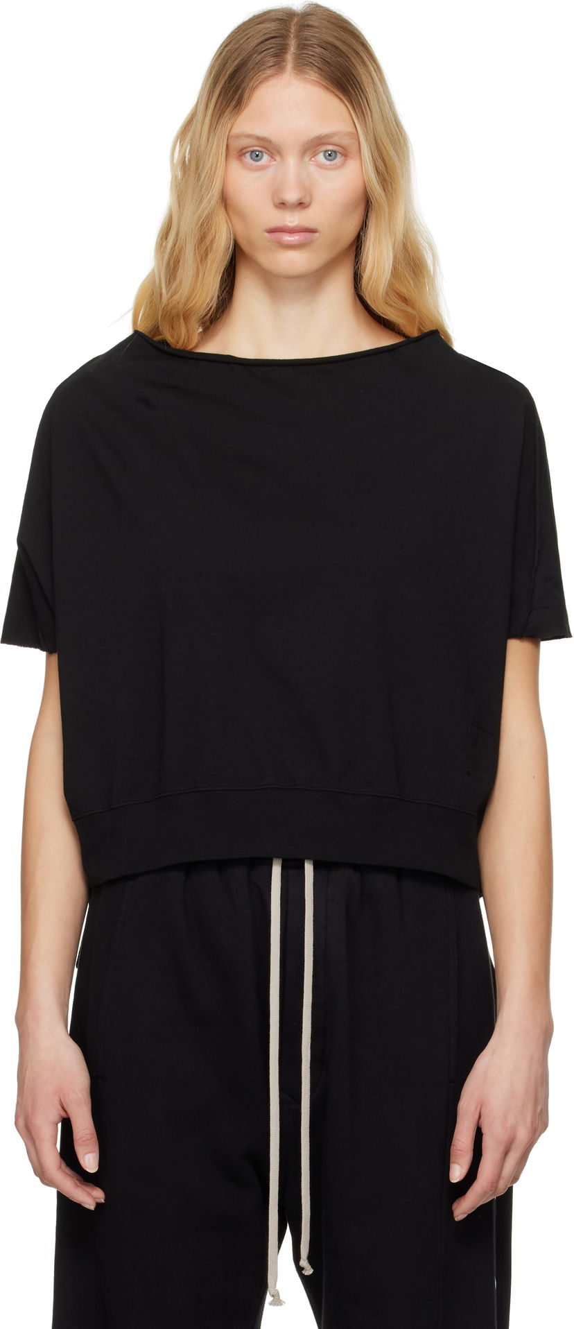 Кроп-топи Rick Owens Rick Owens DRKSHDW Hollywood Dagger T-Shirt чорний | DS01E3243 RN