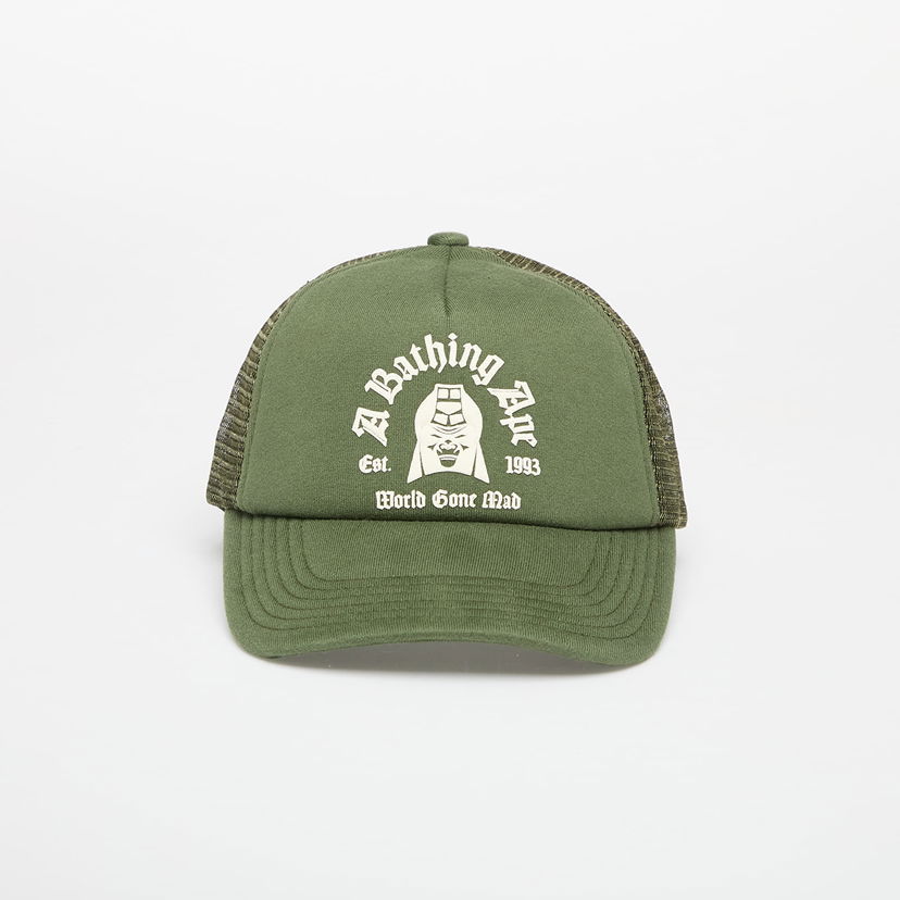 Кепка BAPE A BATHING APE Logo Cotton Panel Mesh Cap Зелений | 001CPL301004MOLD