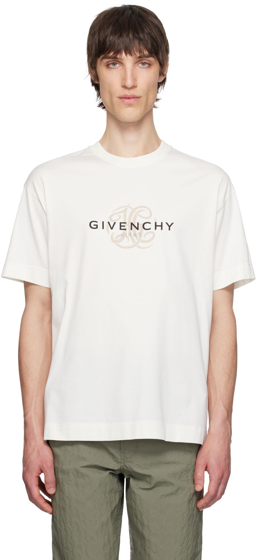 Футболка Givenchy Givenchy Reverse Logo T-Shirt білий | BM71MG3YQJ130