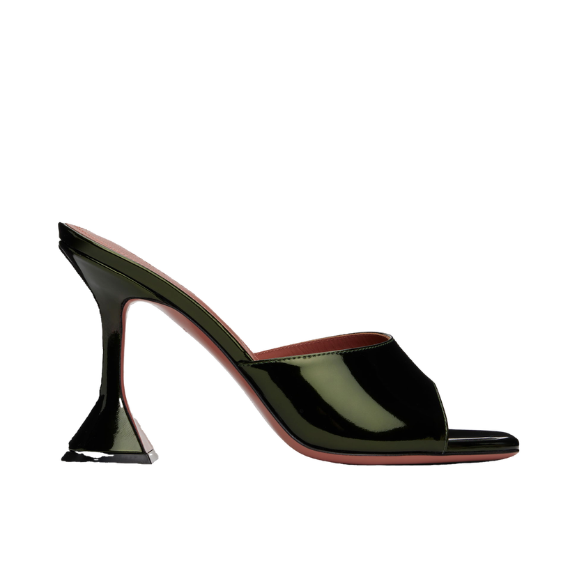 Кросівки та взуття Amina Muaddi Lupita Slipper Heeled Sandals Зелений | LUPITA SLIPPER MIRROR