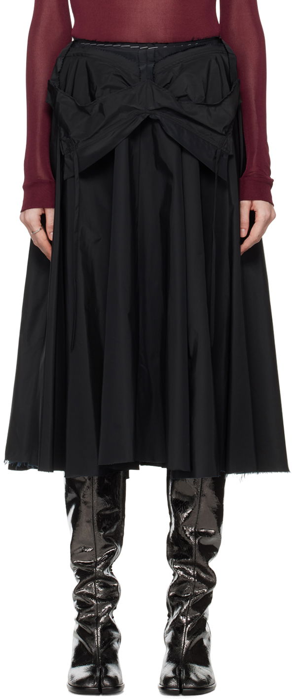 Спідниця Maison Margiela Work-in-Progress Midi Skirt чорний | S51ME0026 M35131