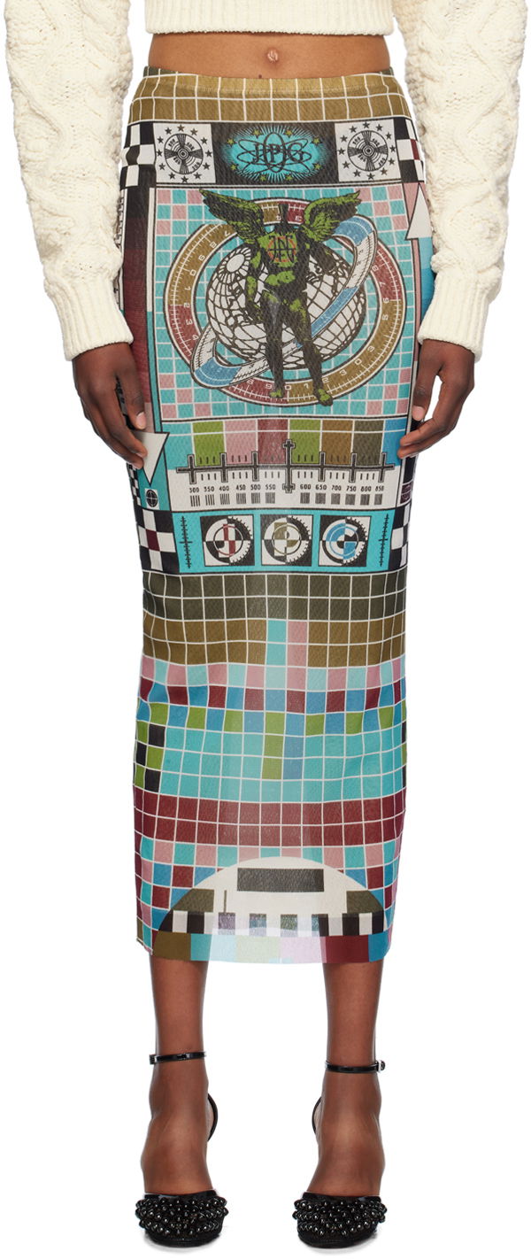 Спідниця Jean Paul Gaultier Gaultier Printed Maxi Skirt Синій | 24/31-F-JU126-T569-5090
