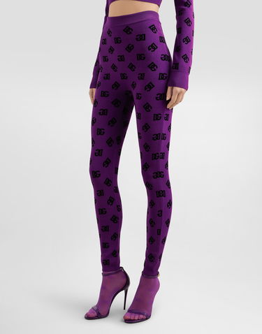Легінси Dolce & Gabbana Dolce & Gabbana Jacquard Leggings Фіолетовий | FXI13TJGMB3F1540, 3