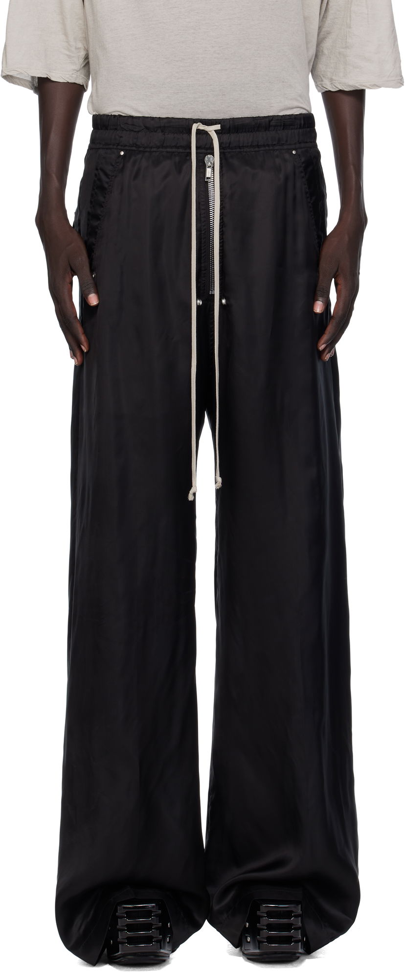 Штани Rick Owens Rick Owens Concordians Wide Bela Trousers чорний | RU02E1366 K