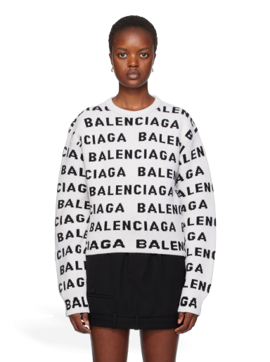 Cветр Balenciaga Jacquard Sweater білий | 761591 T1673