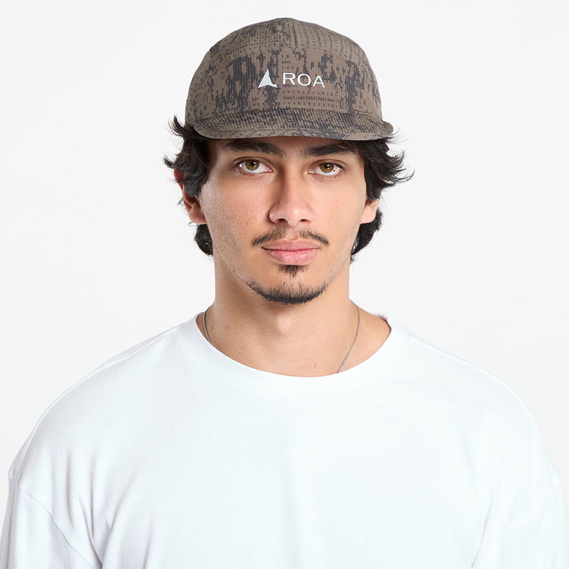 Кепка ROA ROA Bri Melted Print Open Weave Cap Коричневий | RBMW299FA54 GRN0010