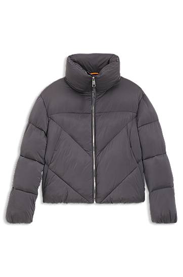 Пуховик BOSS Lustrous Puffer Jacket Сірий | 50548035