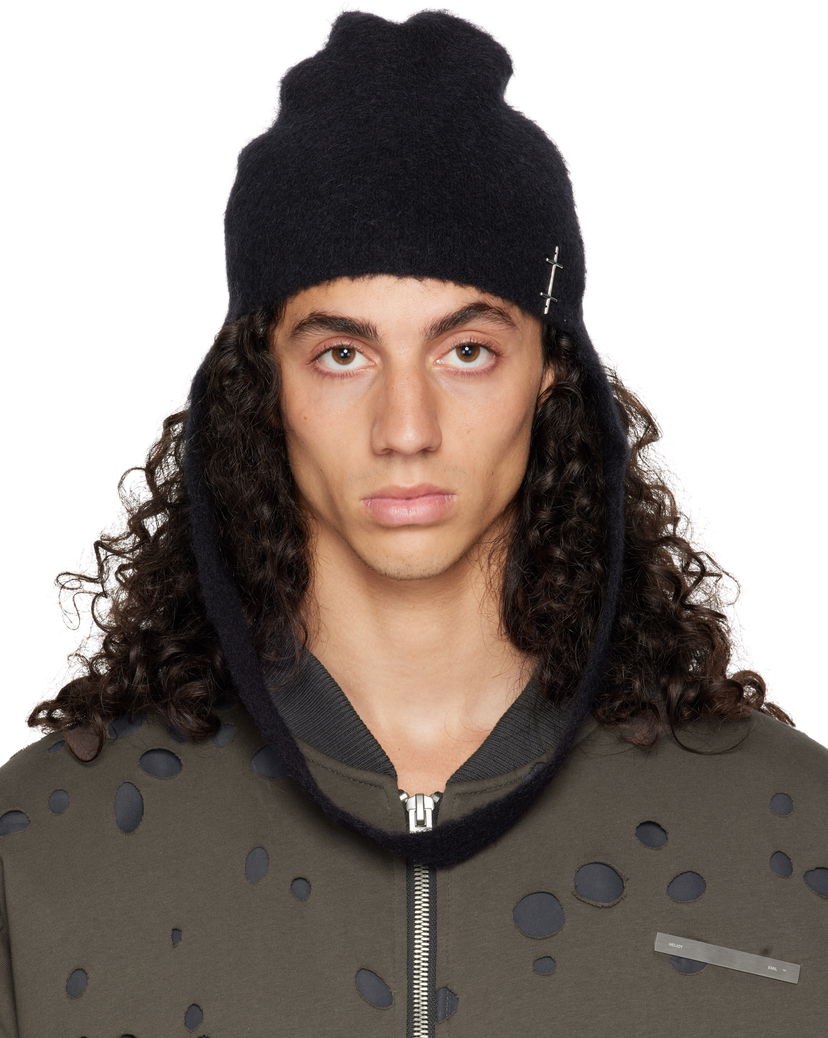 Шапка HELIOT EMIL Obelis Longline Beanie чорний | AW24_16_111_BLK01