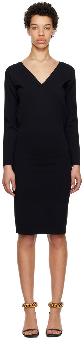 плаття Stella McCartney Compact V-Neck Dress чорний | 6K0426S2076