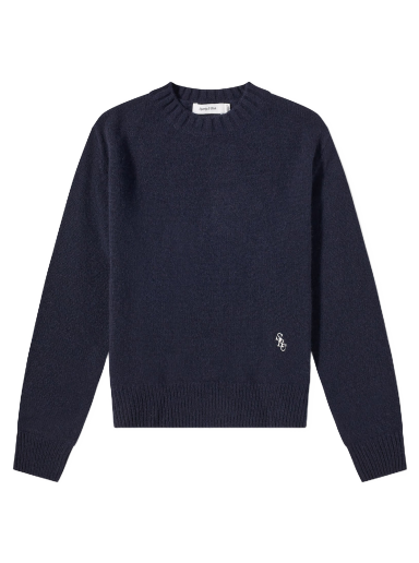 Cветр Sporty & Rich Itzel Cashmere Crew Knit темно-синій | CR731NA
