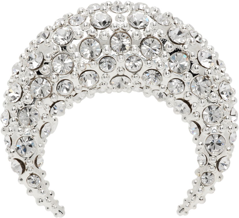Pin Marine Serre Marine Serre Crystal Moon Stud Earring Металік | UJW072A RMET0001