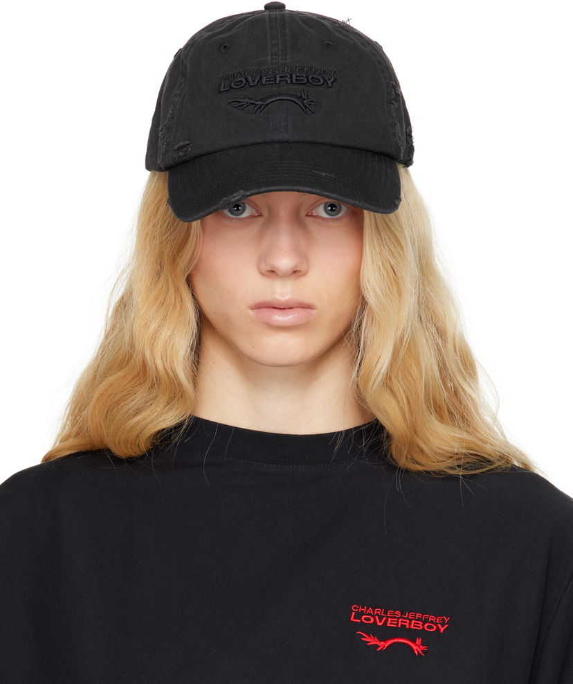 Кепка Charles Jeffrey Loverboy Charles Jeffrey LOVERBOY Distressed Logo Cap чорний | 54130501