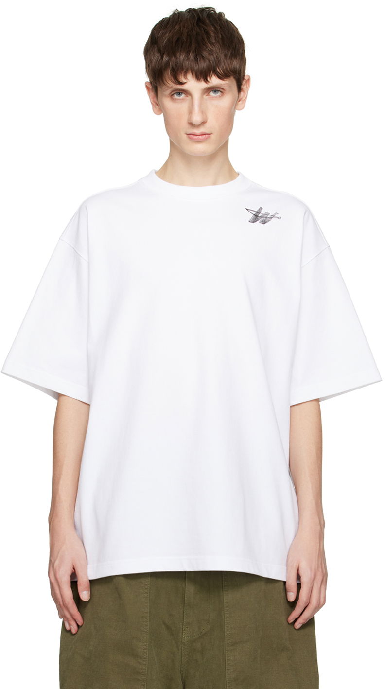 Футболка We11done We11done Printed T-Shirt білий | WD-TP6-20-073-U-WH