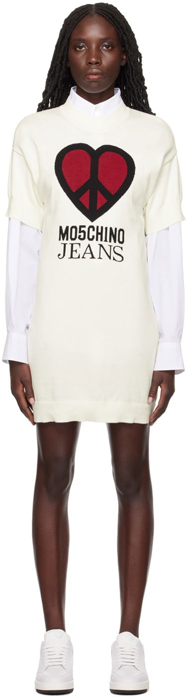 плаття Moschino Peace & Love Minidress білий | 0494 3208