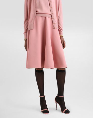 Спідниця Dolce & Gabbana Dolce & Gabbana Woolen Midi Circle Skirt Рожевий | F4C02TFU2L8F0473, 3