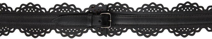 Ремені Alaïa ALAÏA Vivienne Laser-Cut Leather Belt чорний | AA1C271MC0A29