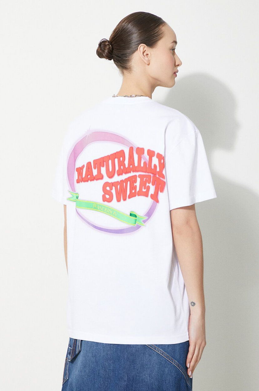 Футболка JW Anderson JW Anderson Naturally Sweet Anchor T-Shirt білий | JT0220.PG0980.001