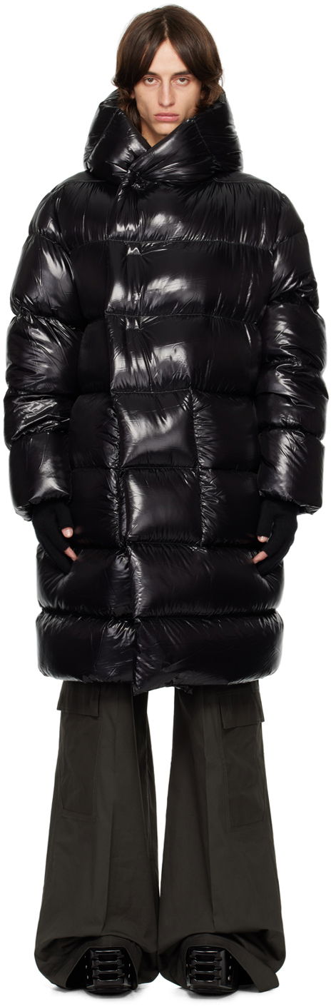Пальто Rick Owens Black Porterville Hooded Liner Down Coat чорний | RU02D6998 NLD3