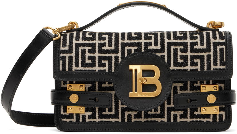 Сумка Balmain Balmain B-Buzz 24 Canvas and Leather Bag чорний | EN1DA829TJGH