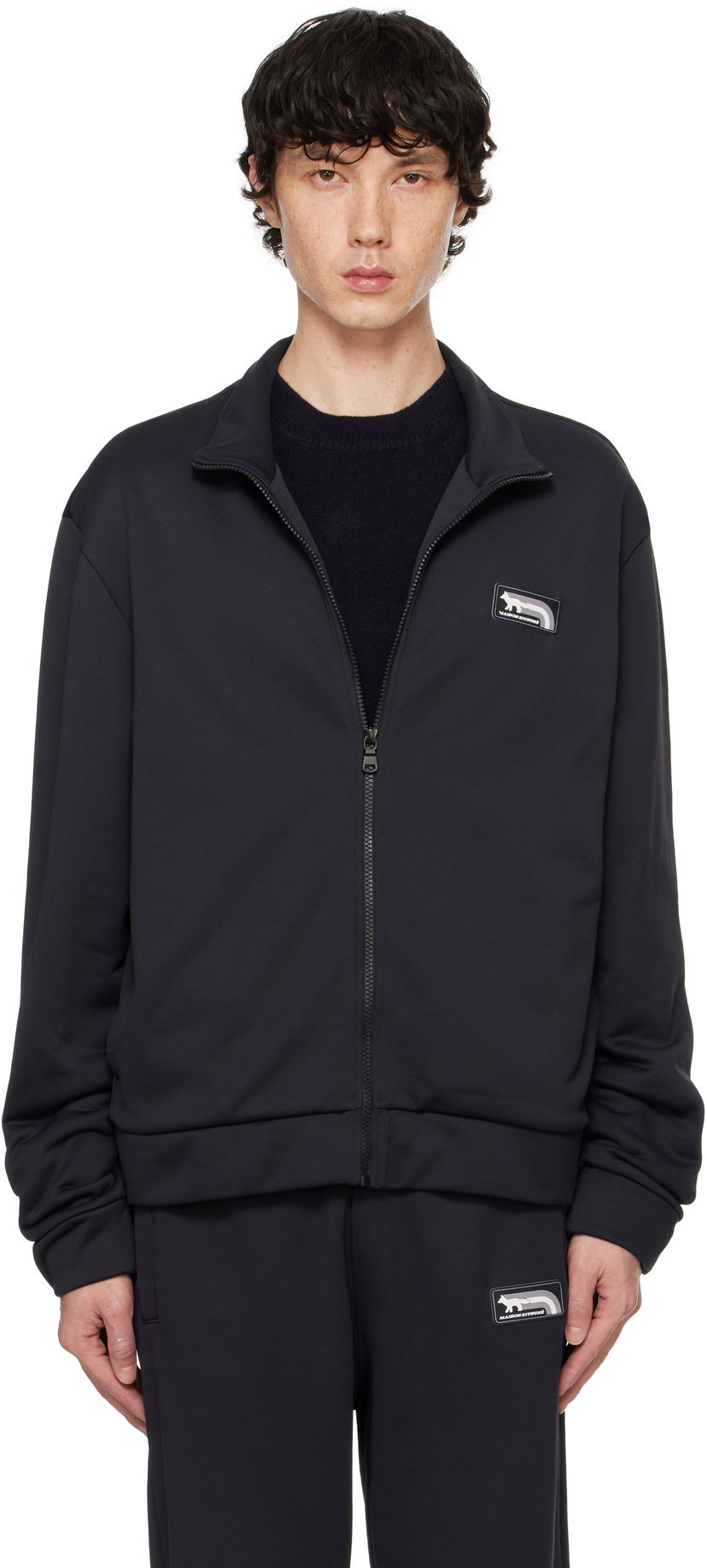 Куртка MAISON KITSUNÉ Fox Track Jacket чорний | NM02115KM0322