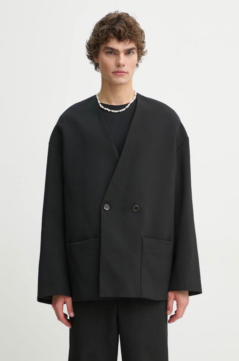 Куртка Nanushka Nanushka CEDRIC Wool Blend Blazer чорний | NM24FWJK24499